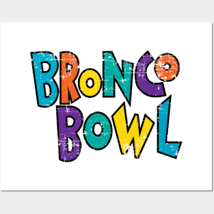 Bronco Bowl Dallas Texas Distressed Posters and Art